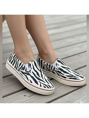 R13 100% Cotton Canvas Slip On Sneakers Rubber Sole Very Clean Women Sz 10